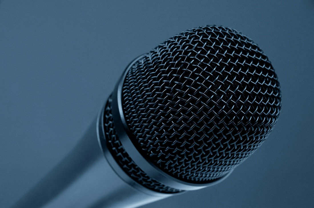 A microphone - because financial services content marketing is about developing a unique voice